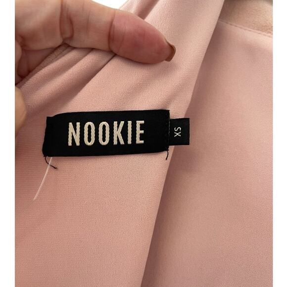 Nookie Neptune Gown Maxi Dress Off Shoulder Formal Gala Party Prom Blush XS - Picture 9 of 16